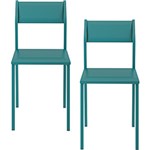 Ficha técnica e caractérísticas do produto Kit com 2 Cadeiras Sofia Turquesa - Carraro