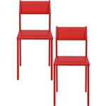 Kit com 2 Cadeiras Sofia Vermelha - Carraro