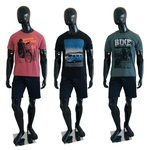 Ficha técnica e caractérísticas do produto Kit com 3 Camisetas Estampadas Masculinas