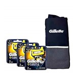 Ficha técnica e caractérísticas do produto Kit com 3 Cargas Gillette Fusion Proshield C/2 + Porta Chuteira