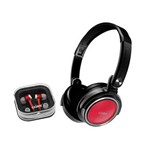 Ficha técnica e caractérísticas do produto Kit com 2 Fones de Ouvido: Headphone Dobrável e Earphone com Encaixe de Silicone - Cor: Pink