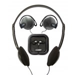 Ficha técnica e caractérísticas do produto Kit com 3 Fones: Headphone, Auricular e Earphone - CV324 - Coby