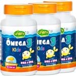 Ficha técnica e caractérísticas do produto Kit com 3 Frascos de Omega 3 Kids 60 Cápsulas 500 Mg