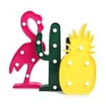 Ficha técnica e caractérísticas do produto Kit com Luminária Flamingo, Cactus e Abacaxi