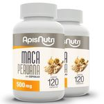 Ficha técnica e caractérísticas do produto Kit com 2 Maca Peruana 500mg 120 Cápsulas da Apisnutri
