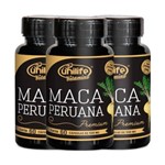 Kit com 3 Maca Peruana Premium 550mg - Unilife - 60 Cápsulas