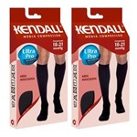 Ficha técnica e caractérísticas do produto Kit com 2 Meias 3/4 Kendall Média Compressão Masculina - G