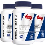 Ficha técnica e caractérísticas do produto Kit com 3 Ômega 3 EPA DHA 120 Cápsulas - Vitafor