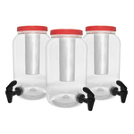 Ficha técnica e caractérísticas do produto Kit Com 3 - Suqueira Com Porta Gelo Torneira E Dispenser Para 3,6 Litros - Tampa Vermelha