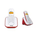 Ficha técnica e caractérísticas do produto Kit com Telefone Sem Fio TS 3110 + Ramal Intelbras Branco / Vermelho com Identificação de Chamadas.