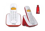Ficha técnica e caractérísticas do produto Kit com Telefone Sem Fio TS 3110 + Ramal Intelbras Vermelho