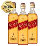 Ficha técnica e caractérísticas do produto Kit com 3 Whisky Johnnie Walker Red Label 1l