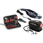 Ficha técnica e caractérísticas do produto Kit Combo com Mini Compressor 12V + Aspirador de Po 12V + Kit de Ferramentas 13 Pçs - Schulz