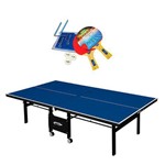 Ficha técnica e caractérísticas do produto Kit Completo Mesa de Ping Pong 1084 Mdf 18mm Klopf 76kg