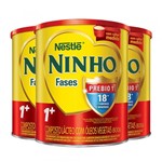 Ficha técnica e caractérísticas do produto Kit Composto Lácteo Nestlé Ninho Fases 1+ 800g 3 Unidades