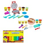 Ficha técnica e caractérísticas do produto Kit Conjunto Conjunto Play-Doh - Dentista e Festa do Hambúrger com Refil de 16 Cores - Hasbro