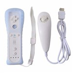Ficha técnica e caractérísticas do produto Kit Controle Remoto Jogo Nintendo Wii + Nunchuck Novo + Capa