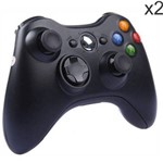 Ficha técnica e caractérísticas do produto Kit 2 Controles Sem Fio para Xbox 360 Slim / Fat Joystick