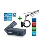 Ficha técnica e caractérísticas do produto Kit Conversor Digital Aquário DTV-4000 Full HD + Antena Externa DTV-1500