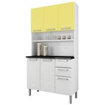 Kit Cozinha I3g2 105 Regina 6 Portas 2 Gavetas Branco/Amarelo Claro Itatiaia