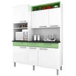 Kit Cozinha I3g3 155 Regina 6 Portas 3 Gavetas Branco/Verde Claro Itatiaia
