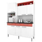 Ficha técnica e caractérísticas do produto Kit Cozinha I3G3 155 Regina 6 Portas 3 Gavetas Itatiaia - Branco/Laranja Salmão