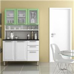 Ficha técnica e caractérísticas do produto Kit Cozinha Regina 6 Portas 2 Gavetas Itatiaia Branco e Verde