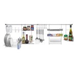 Ficha técnica e caractérísticas do produto Kit Cozinha Suspensa Cook Home 1 Arthi - Prata