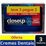 Ficha técnica e caractérísticas do produto Kit Creme Dental Close Up Proteção Bioativa 70g - 3 Unidades - Close-up