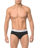 Ficha técnica e caractérísticas do produto Kit 3 Cuecas Brief Calvin Klein Underwear Preto - L