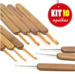 Ficha técnica e caractérísticas do produto Kit de Agulhas para Crochê Bambu Círculo - 10 Agulhas
