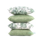 Ficha técnica e caractérísticas do produto Kit de Almofadas Decorativas Yasmin Verde 45cm 4 Unidades