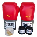 Kit de Boxe / Muay Thai 14oz - Vermelho - Training - Everlast