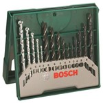 Ficha técnica e caractérísticas do produto Kit de Brocas Madeira Metal Concreto 15 Peças X-line Bosch