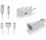Ficha técnica e caractérísticas do produto Kit de Carregador Multilaser 3 em 1 Micro USB/ Iphone 4 / Iphone5 - CB068