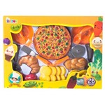 Ficha técnica e caractérísticas do produto Kit de Comidinhas e Pizza 26 Peças - Bel Fix