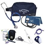 Ficha técnica e caractérísticas do produto Kit de Enfermagem 3 C/ Necessaire e Aparelho Azul - Premium