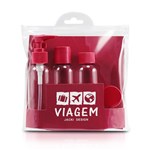 Ficha técnica e caractérísticas do produto (VIAGEM) Kit de Frascos para Viagem de 5 Peças - Jacki Design