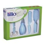 Ficha técnica e caractérísticas do produto Kit de Higiene 4 Peças para Bebê Recém Nascido Lillo AZUL AZUL