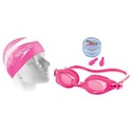 Ficha técnica e caractérísticas do produto Kit de Natação (Touca, Óculos, Protetor de Ouvido) Swimkit 3.0 Rosa - Speedo