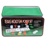 Ficha técnica e caractérísticas do produto Kit de Poker com 200 Fichas Texas Hold`em - Westpress