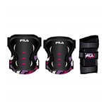 Ficha técnica e caractérísticas do produto Kit de Proteção Fila Junior Girl FP Black/Pink