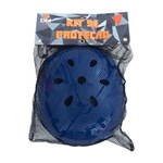 Ficha técnica e caractérísticas do produto Kit de Proteção para Skate com Capacete Tam. M Azul/marrom - Bel Sports