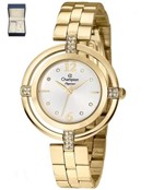 Ficha técnica e caractérísticas do produto Kit de Relógio Champion Analógico Feminino CN25421W Dourado