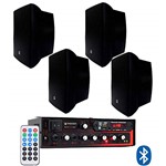 Ficha técnica e caractérísticas do produto Kit de Som Ambiente Premier Audio Slim Rcv300bt Bluetooth + 4 Caixas de Som Jbl C521p