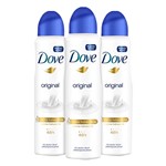 Ficha técnica e caractérísticas do produto Kit Desodorante Aerosol Dove Original 150ml 3 Unidades