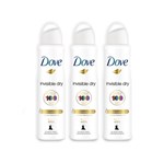 Ficha técnica e caractérísticas do produto Kit Desodorante Aerossol Dove Antitranspirante Invisible Dry 150ml com 3 Unidades Leve + por -