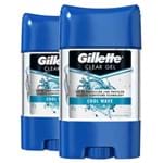 Ficha técnica e caractérísticas do produto Kit Desodorante Antitranspirante Gillette Clear Gel Cool Wave 82g 2 Unidades