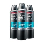 Ficha técnica e caractérísticas do produto Kit Desodorante Dove Aerosol Masculino Men Care Cuidado Total - 3 Unidades