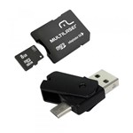 Ficha técnica e caractérísticas do produto Kit Dual Drive OTG 8GB USB MC130 Preto - Multilaser